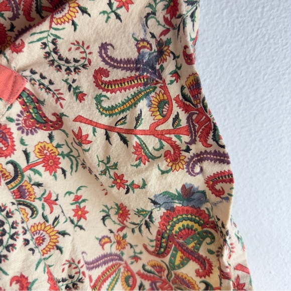 Vintage 1970’s Floral Print Halter Wrap Pinafore Apron Artist Smock Hand… - Picture 6 of 7